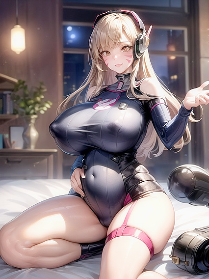 D’Va’s Pale Skin Glows in Seductive Seated Hentai Pleasure Session