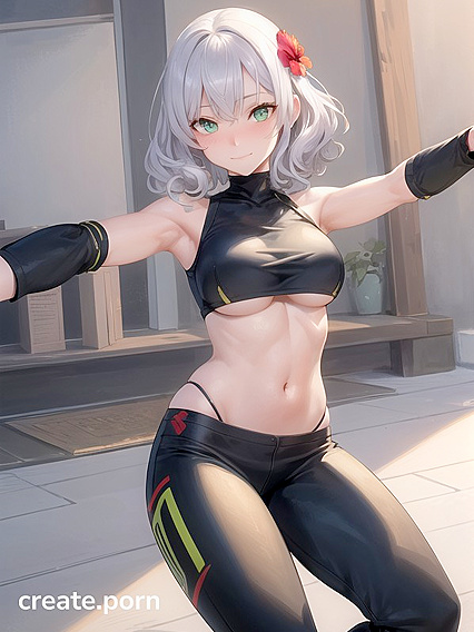 Curvy Girl 18+ in Yoga Pants Gets Sexy in Sizzling Hentai Action