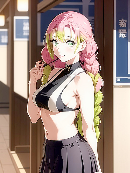 Teen 18+ in Yoga Pants Exploring Sensual Pleasure in SFW Hentai Adventure
