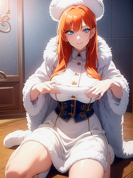 Smiling Beauty in Russian Fur Hat warms up the Winter in Steamy Hentai Scenes