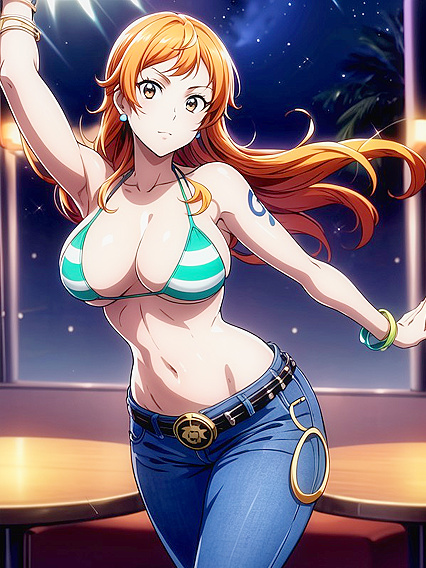Topless Dance at Night: Seductive Movements in Hentai Bliss
