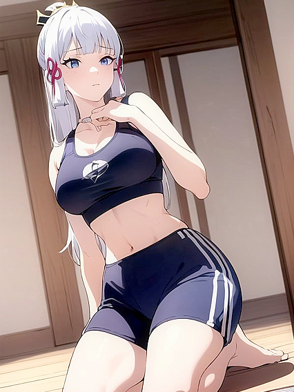 Kamisato Ayaka Kneels Submissively in Detailed Genshin Impact Hentai Scenes