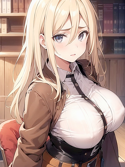 Sexy Corseted Babe Stares Intensely at You in Seductive Hentai Action