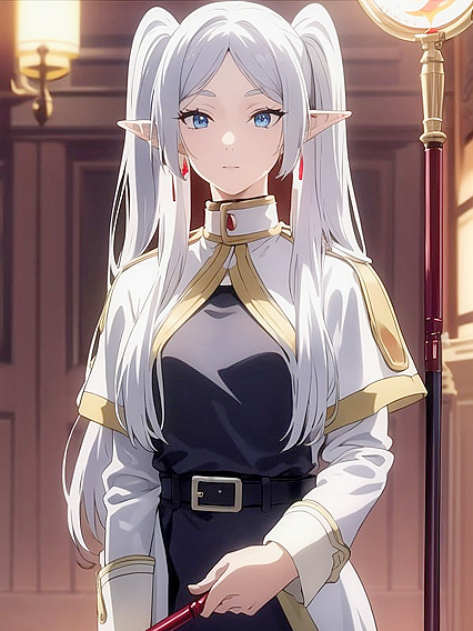 Frieren from Beyond Journey's End Strips Down in Her Leotard for Explicit Hentai Scenes