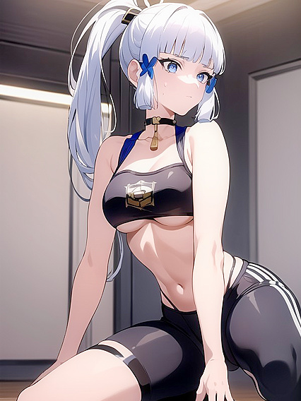 Teen 18+ Girl 18+ Stares Intently at You in Seductive Hentai Action