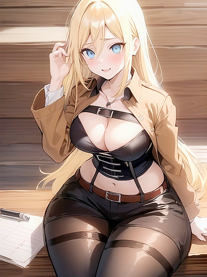 Seductive Model Wears Nyлон Stockings in naughty Hentai Scenes