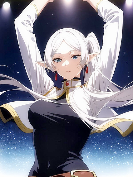 Frieren from Beyond Journey's End in Explicit Detail for Sensual Hentai Pleasure