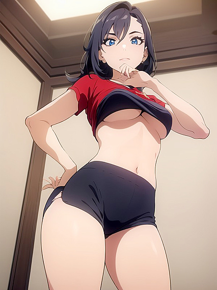 Detailed Underboob and Pyjama Action in Screen-Captured Hentai AI Porn