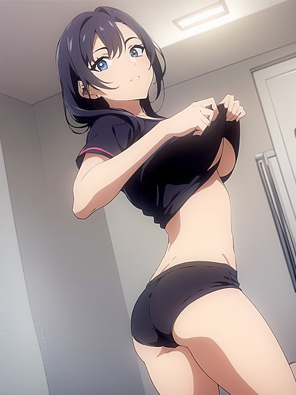 Dehya from Genshin Impact Rocks crop top and sporty shorts in steamy hentai action