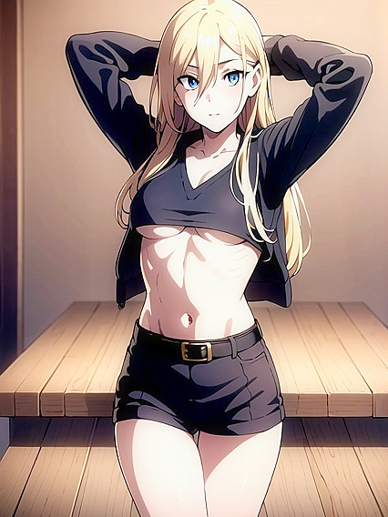 Historia from Attack on Titan Wears Sporty Shorts for Sexy Skinny Hentai Fun
