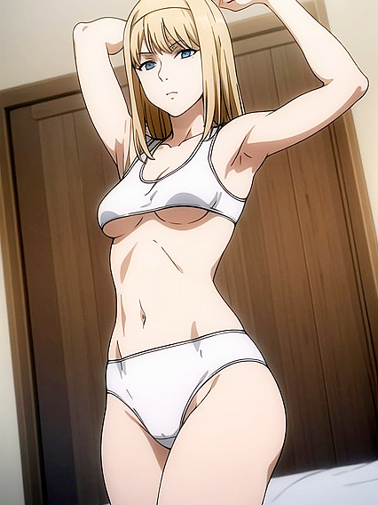 18-Year-Old Arms Up in Sexy Crop Top for Steamy Hentai Action