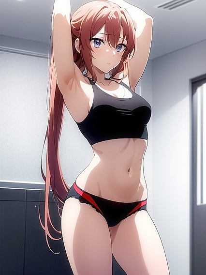 Dancing in Pyjamas with Seductive Underboob Teases in Hentai AIPorn