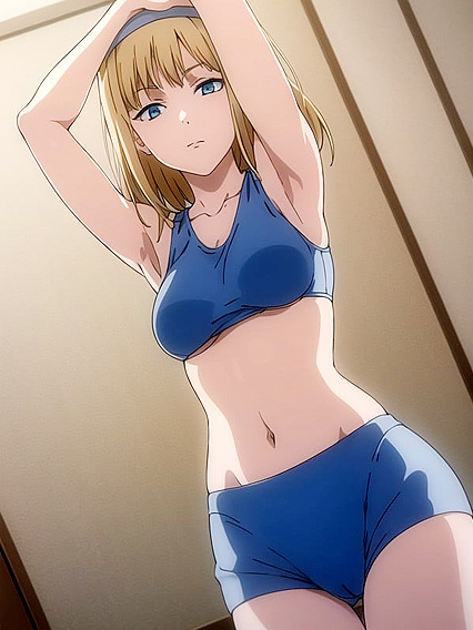 Dance in a Crop Top Showing Off Underboob in Seductive Hentai Action