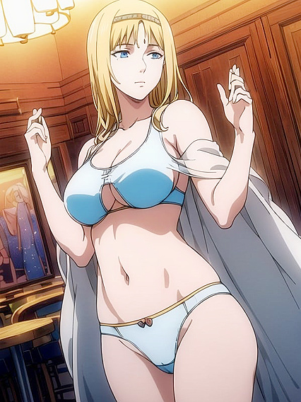 Ymir from Attack on Titan Seduces inFishnets for Intense Solo Hentai Pleasure