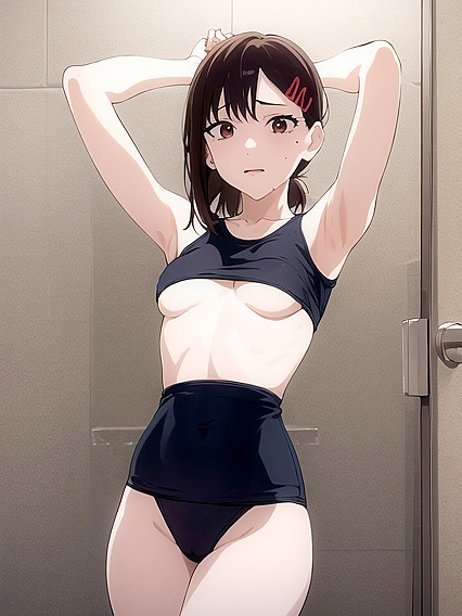 18-Year-Old Dancer Wears Colorful Rainbow Panties in Seductive Hentai Scene