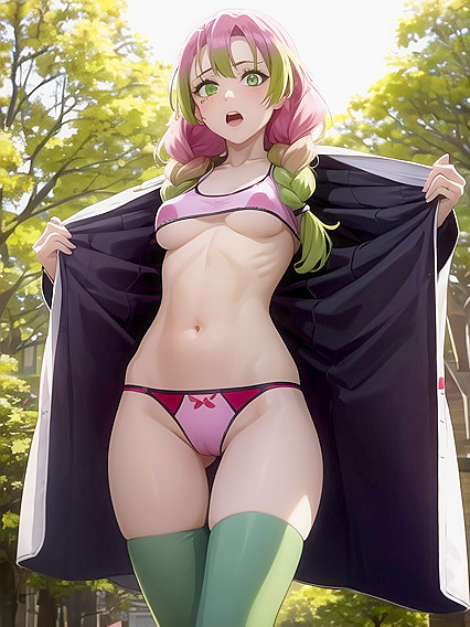 Mitsuri Kanroji from Demon Slayer Enjoying Slim Body Pleasure in Hentai Fantasies