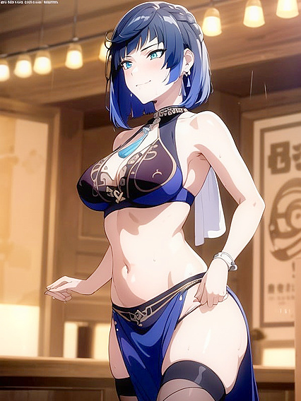 Belly Dancer in Mesh Outfit Teases with Sensual Dance Moves