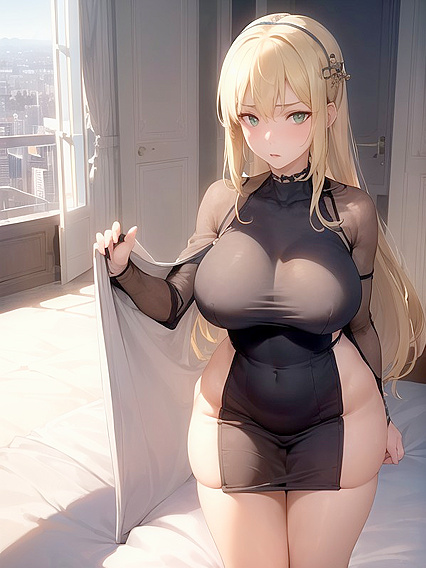 Blonde Beauty N Enjoying Long-Length Pleasure in Hentai Fantasy