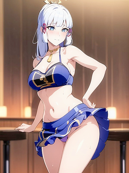 Pubic Hair Upskirts at the Bar in Steamy Hentai Scenes