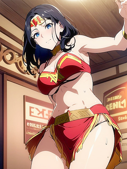 Belly Dancer seduces with Pubic Hair and Lacy Bra in Hot Hentai Action