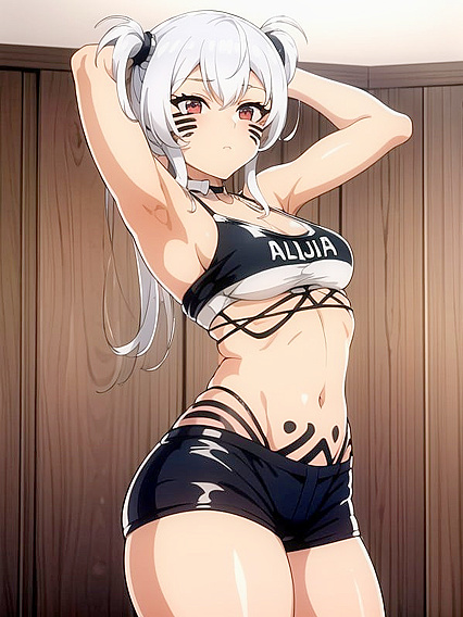 18-Year-Old in Sporty Shorts Shows Off in Explicit Hentai Scenes