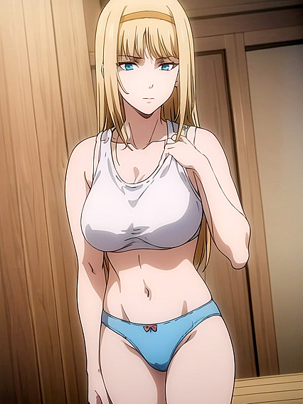 Ymir from Attack on Titan Showing Off Her Underboob at the Gym in Hot Hentai Action