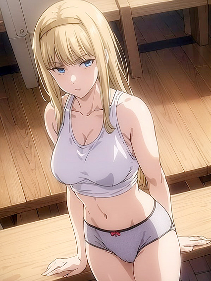 Sporty Outfit Turns Hot in Oversized T-Shirt and Shorts Hentai Action