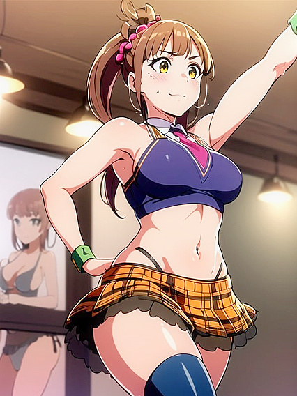 Belly Dancer in Mesh Outfit Performs erotic Dance in Detailed Hentai Scenes