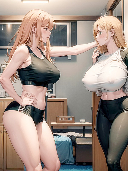 Wearing Yoga Pants in the Living Room for Blissful Hentai Pleasure