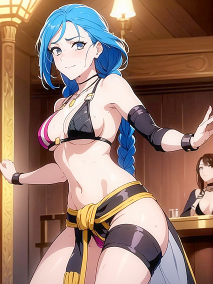 Detailed Screencap: Belly Dancer's Seductive Bra in Erotic Hentai Action