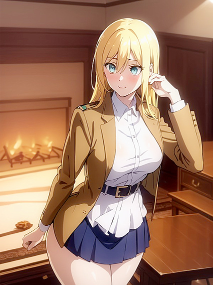 Historia from Attack on Titan Seductively Gazes at You in Steamy Hentai Action