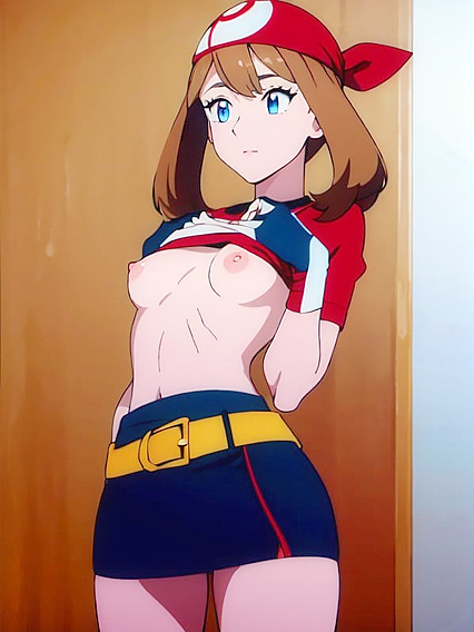 Detailed May from Pokémon in Small Breasted Hentai Pleasure