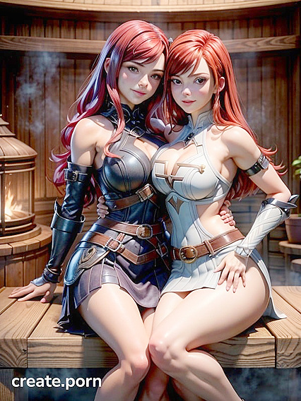 Fit 18-Year-Old with Large Breasts in Seductive Hentai Action