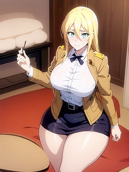 Historia from Attack on Titan Enjoying Intimate Moments in the Living Room Hentai
