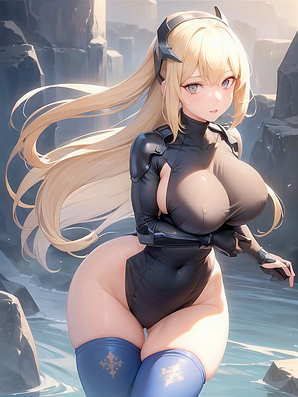 Blonde Beauty in Tight Outfit Enjoys Sensual Long-Length Hentai Pleasure