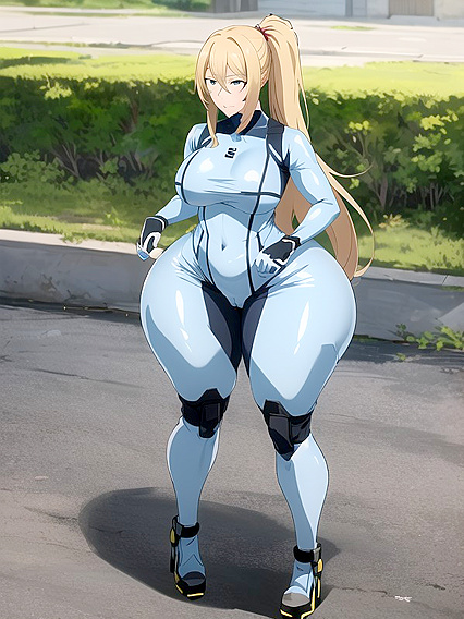 Blonde-Haired Beauty in a Thick-Thighed Harem Fantasy Hentai Scene