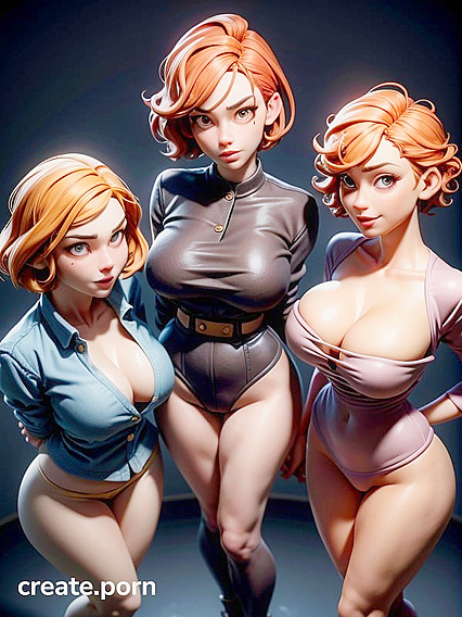 Ginger with Massive Breasts and Ultra-Short Hair in Steamy Hentai Action