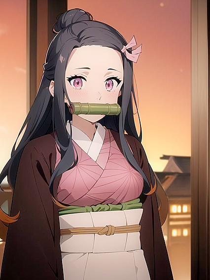 Nezuko from Demon Slayer in a Masterpiece Hentai Solo Performance