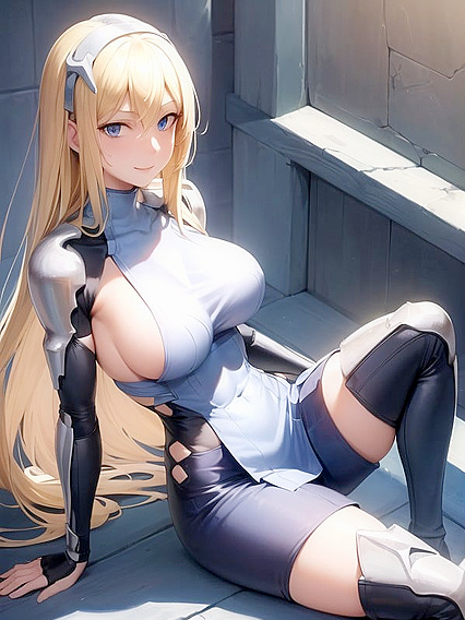 Aiz Wallenstein from DanMachi Stares Seductively at You in This Long-Length Hentai Scene