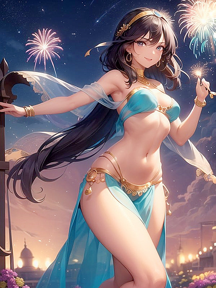 Fit Belly Dancer PerformsMind-Blowing Moves in Erotic Hentai Masterpiece