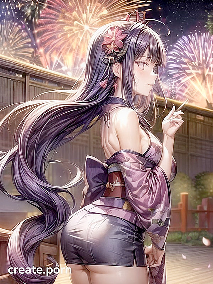 Kimono Clad Dancer Reveals Perfect Thighs in Seductive Hentai Scene