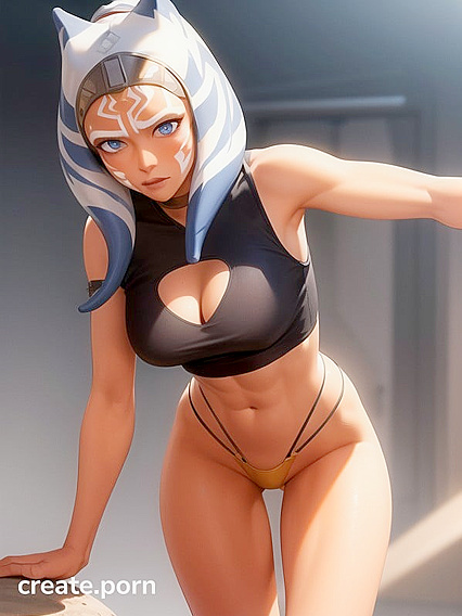 Ahsoka Tano Glows Under Cinematic Lights in Ultra HD Hentai Action