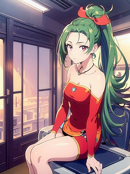 Flight Attendant with Red Eyes Seduces in Office for Intense Hentai Pleasure