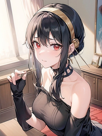 Yor Forger from Spy x Family Seduces in Woolen Sweater and Hair Band Hentai Scene