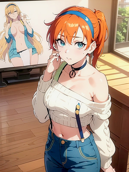 Intense Eye Contact and Sensual Face Touching in Hentai AI Action