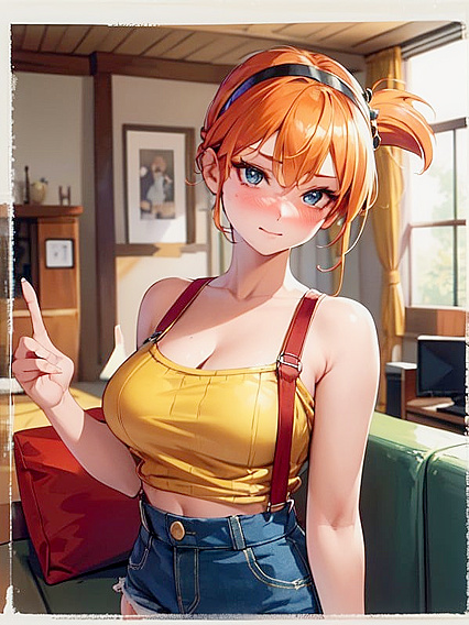 Mischievous Smile and Blush: Off-Shoulder in hentai AI Fantasy
