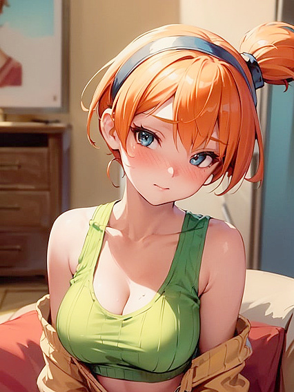 Bust Shot Bliss: Arms Bound in Seductive Hentai Intimacy