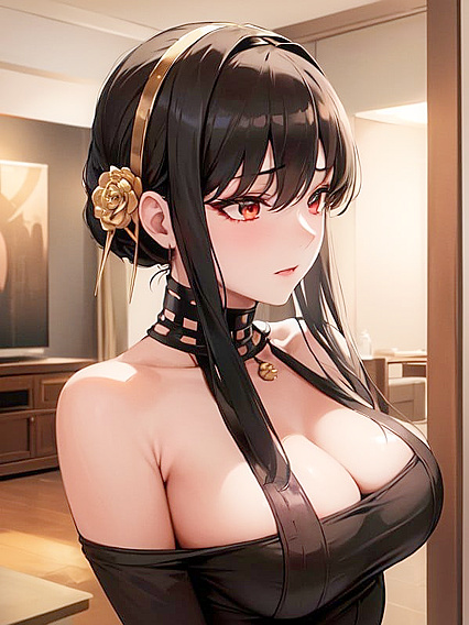 Busty Cleavage Display in 18+ Hentai AI Porn