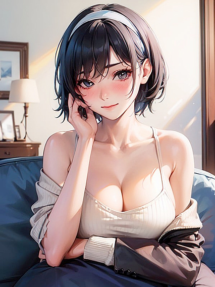 Himeno from Chainsaw Man Teases with Busty Shots and Seductive Facial Touches