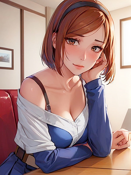Nobara Kugisaki Smiles Blushingly With Seductive Cleavage in Mischievous Hentai Scenes